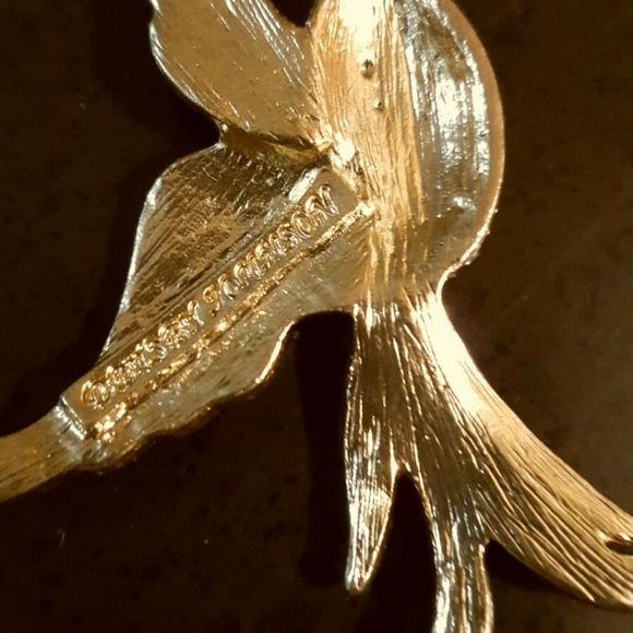 Betsey Johnson rhinestone bird pendant necklace - Picture 3 of 4